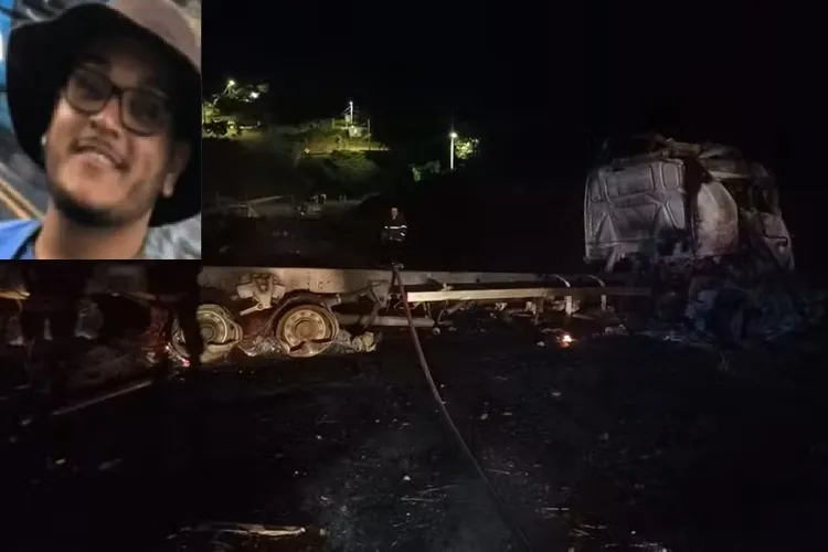 Motorista morre após caminhão capotar e pegar fogo em Vitória da Conquista