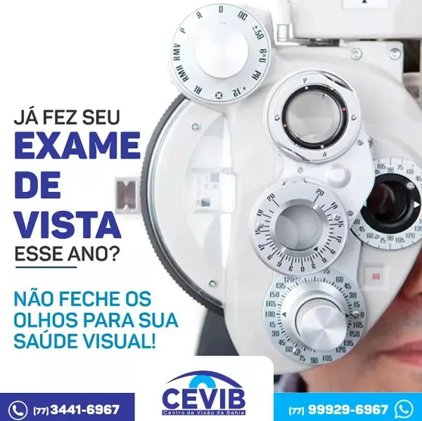 Cevib diz que exame de vista deve ser realizado anualmente