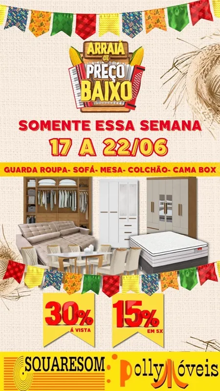 Squaresom e Polly Móveis lançam promoção de São João em Brumado