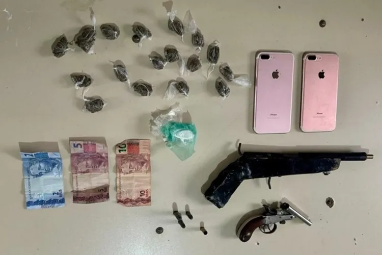 Casal menor de idade é apreendido com drogas e armas na cidade de Guanambi