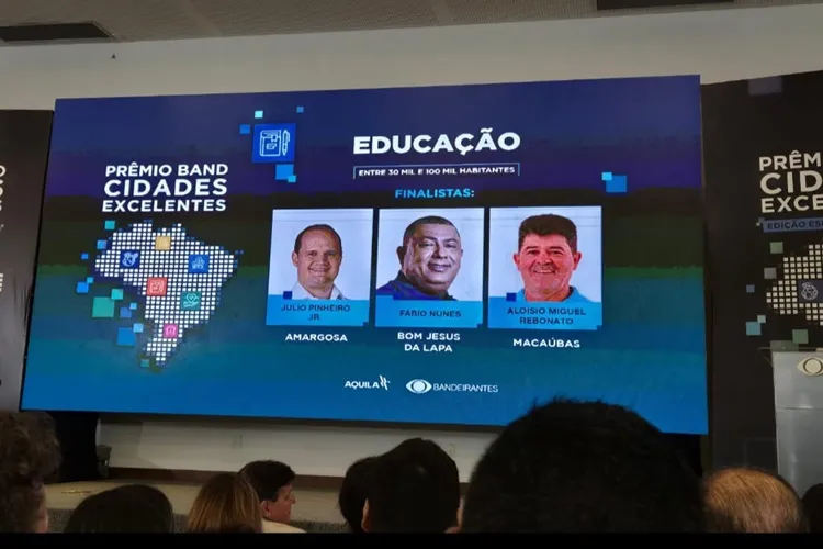 Macaúbas vence Prêmio Band Cidades Excelentes no pilar educação