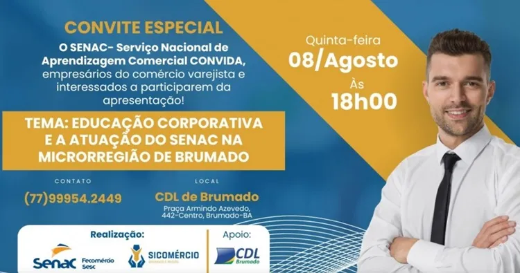 Sicomércio e Senac promoverão capacitação profissional em Brumado