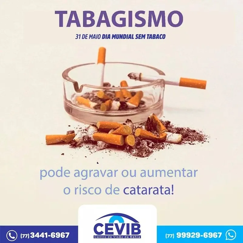 Cevib alerta que tabagismo pode afetar a saúde ocular