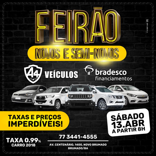 A4 promove feirão de veículos em Brumado