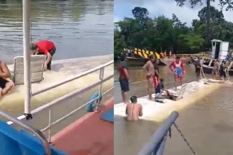 Criança morre após ônibus cair de balsa durante travessia no Pará