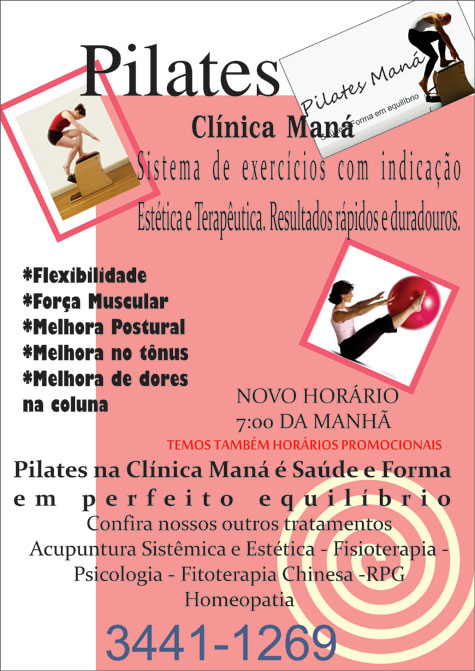 Pilates na Clínica Maná em Brumado