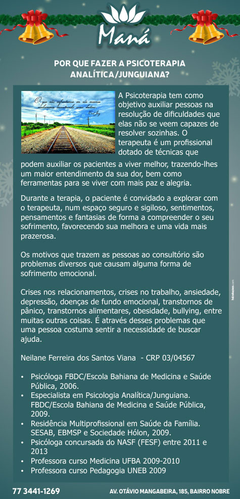 Clínica Maná: Por que fazer a psicoterapia analítica/junguiana